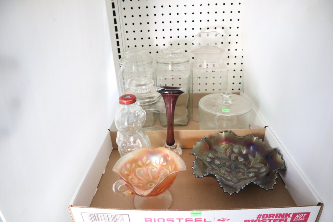 Glass Dishes, Canister Jars