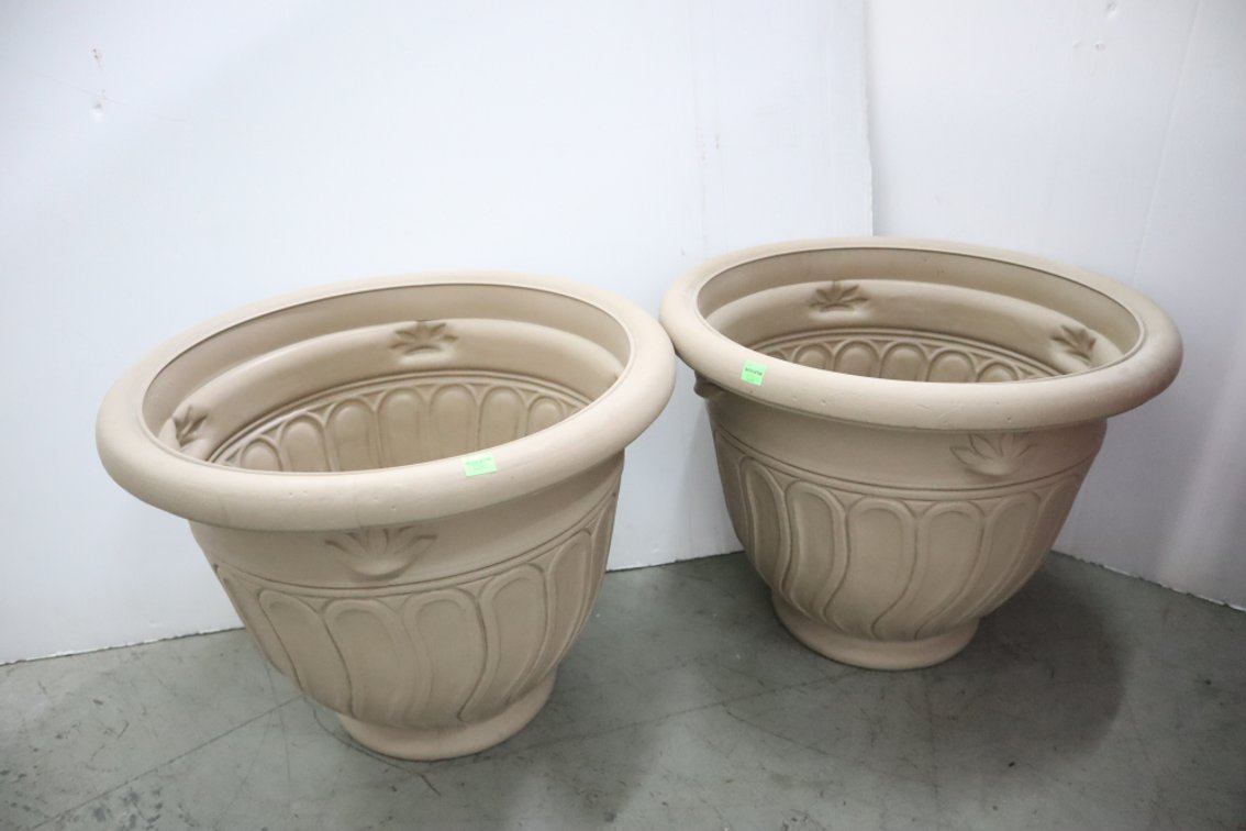 Pair of Plastic Planters