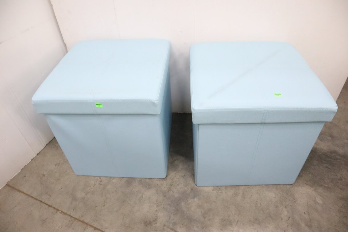 Pair of Storage Ottomans