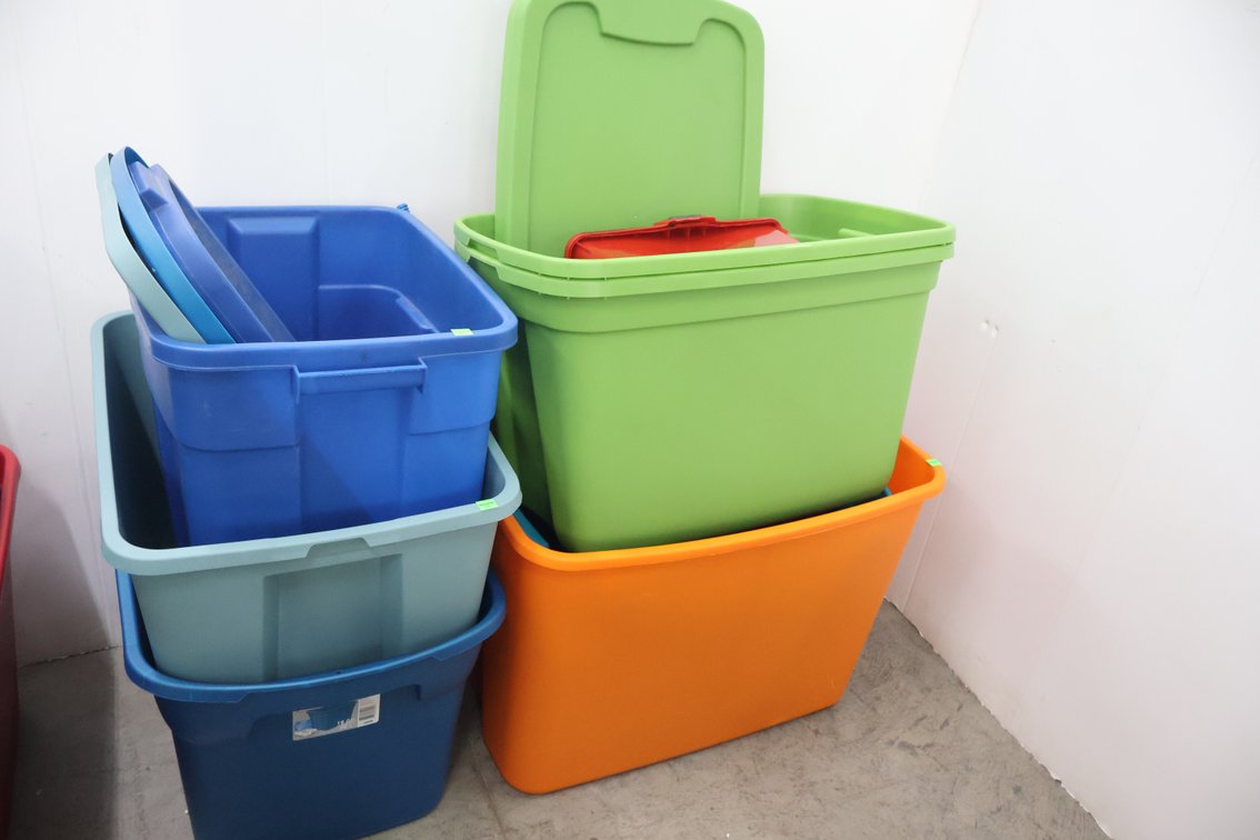 Group of Storage Totes