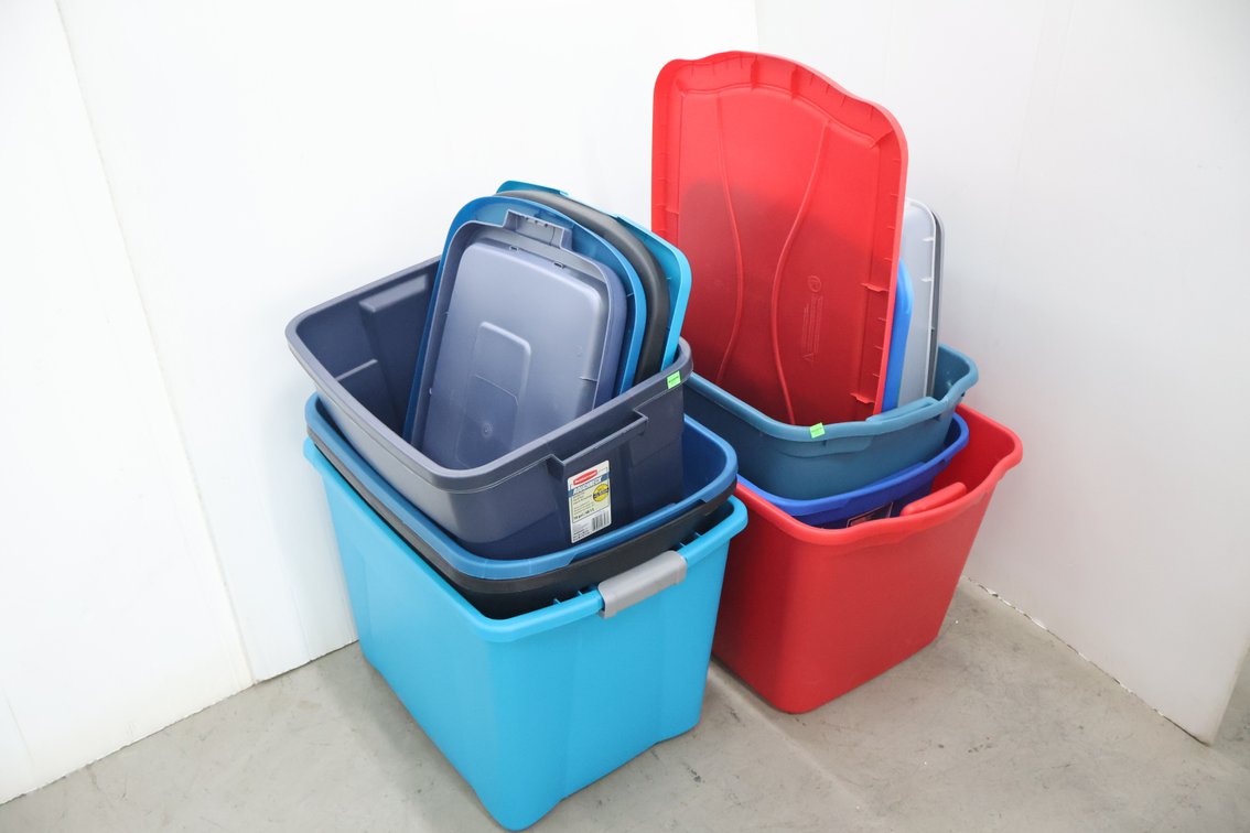 Group of Storage Totes