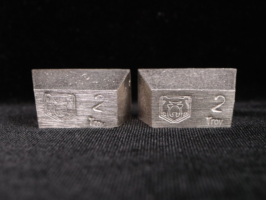 (2) 2 Troy Ounce .999 Fine Silver Bars