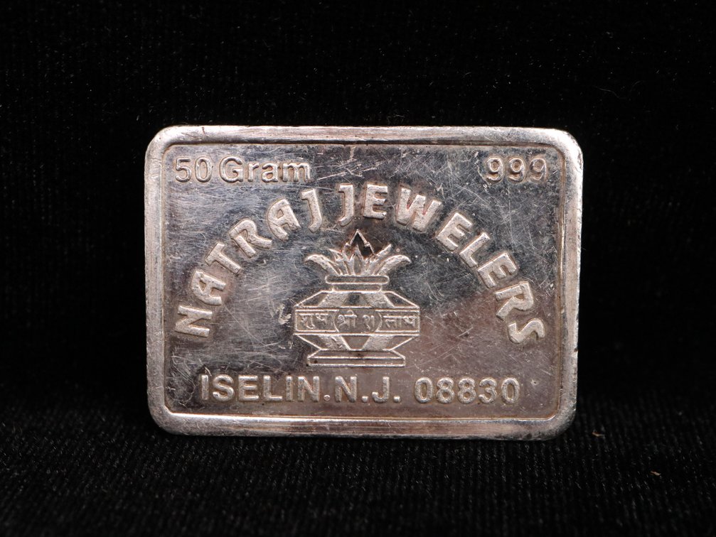 50 Gram .999 Fine Silver Bar