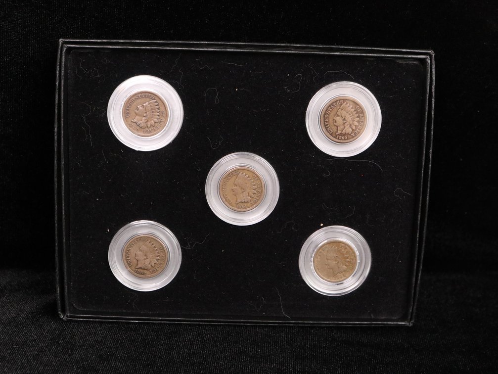 Indian Head Pennies 1859, 1861, 1860, 1863, 1862