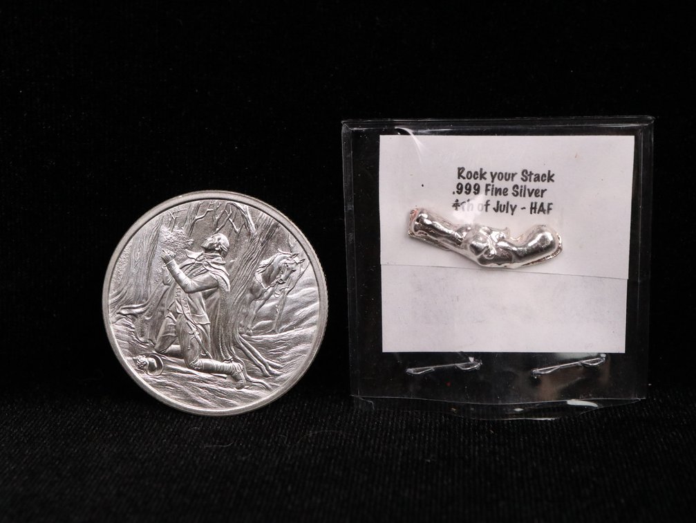 Bunker Bullion 1 Troy Ounce .999 Fine Silver Round, Rock Your Stack Silver Piece