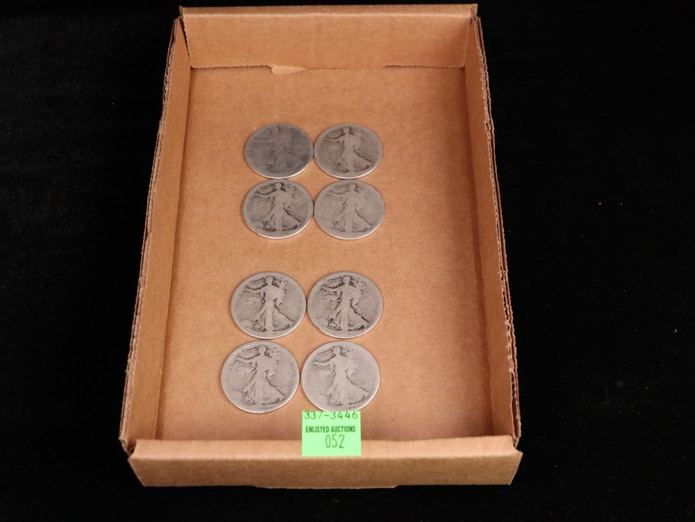 (8) Walking Liberty Half Dollars 