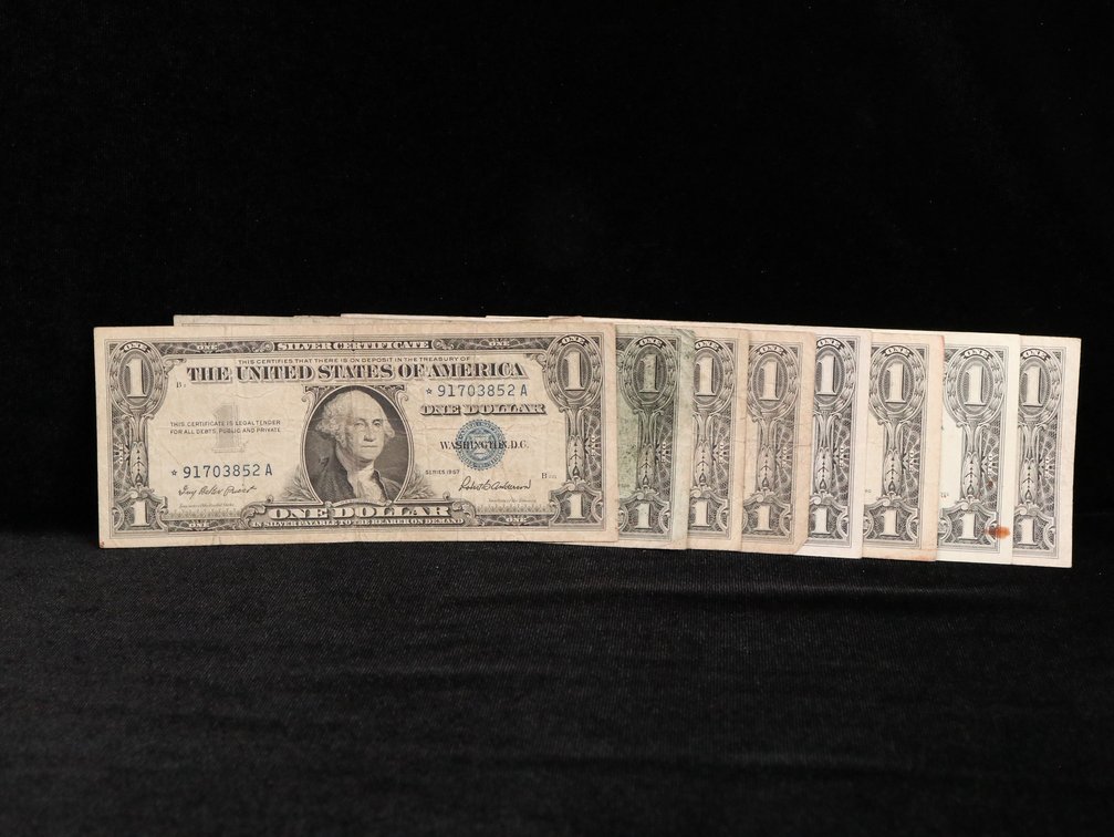(8) Silver Certificates (1) Star Note 
