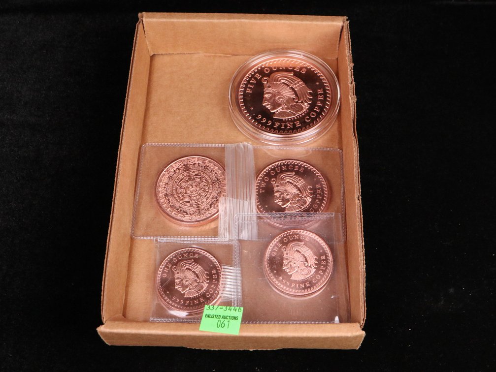 Aztec/Mayan Copper Rounds 