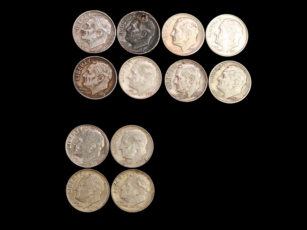 (12) Silver Roosevelt Dimes