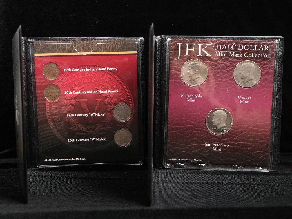  Kennedy Half Dollar Mint Mark Collection, Indian Head Penny V Nickel Set