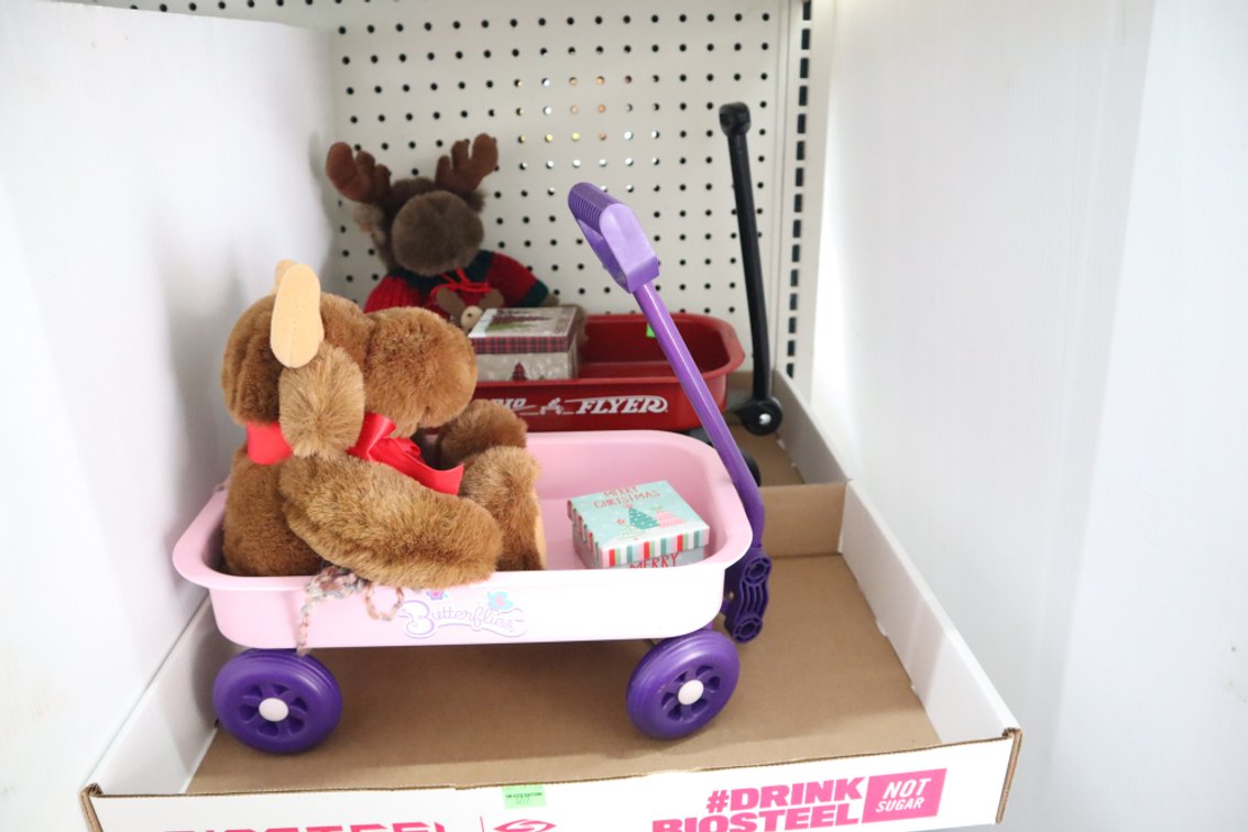 Pair of Decorative Wagons and Reindeer