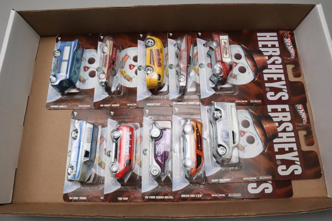 10 Hershey Hot Wheels