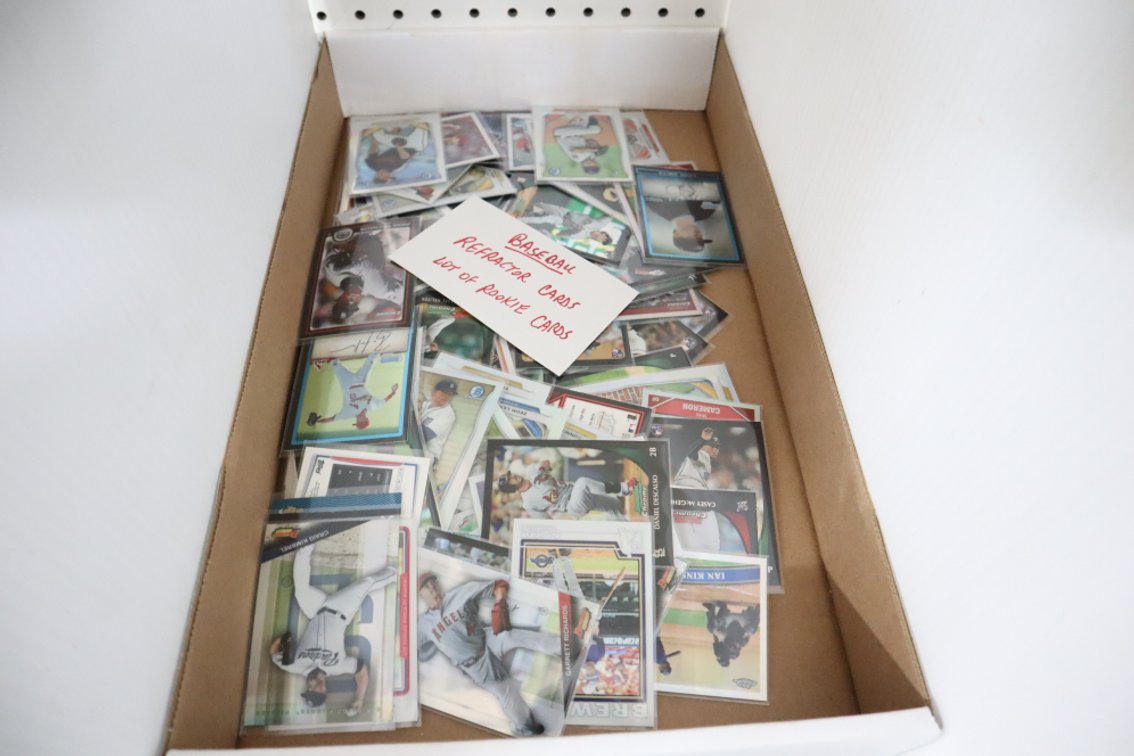 Baseball Refractor Cards, Numerous Rookie Cards