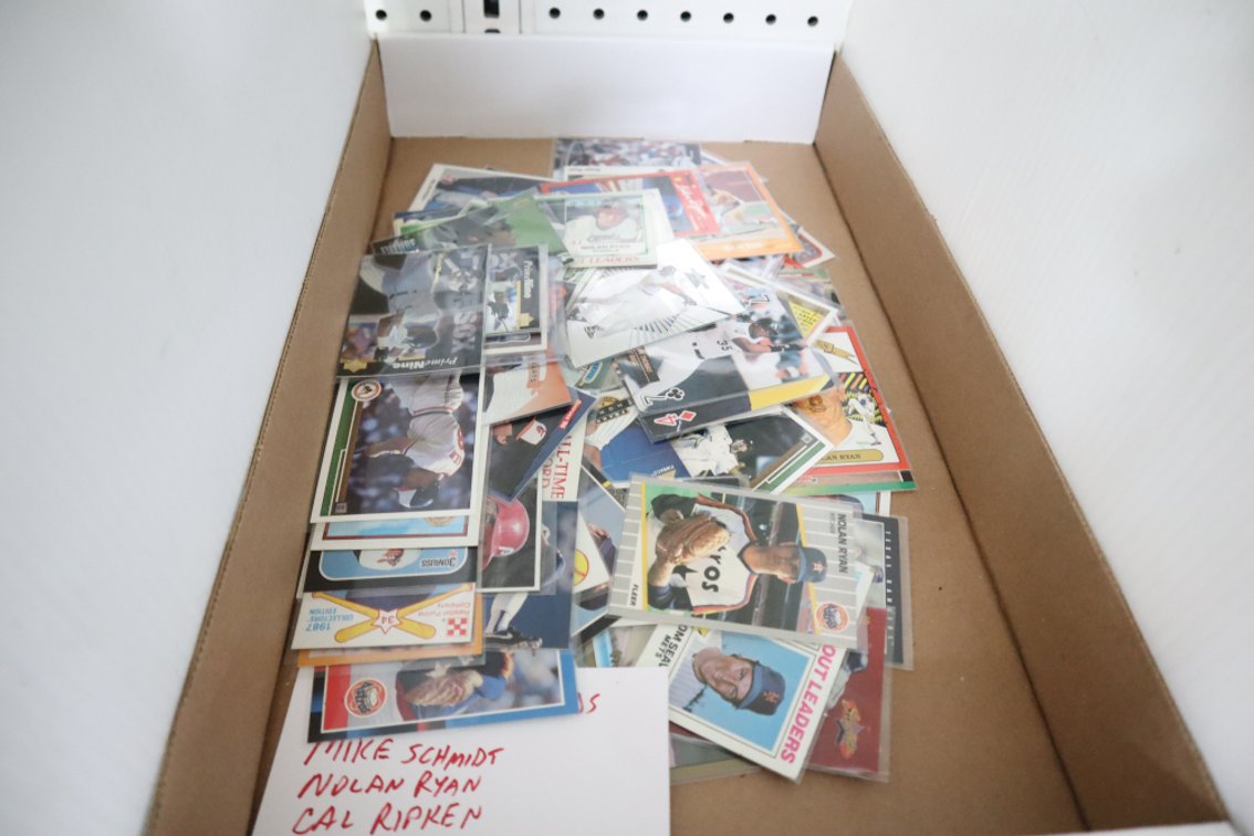 Baseball Cards, Mike Schmidt, Nolan Ryan, Cal Ripken, Frank Thomas
