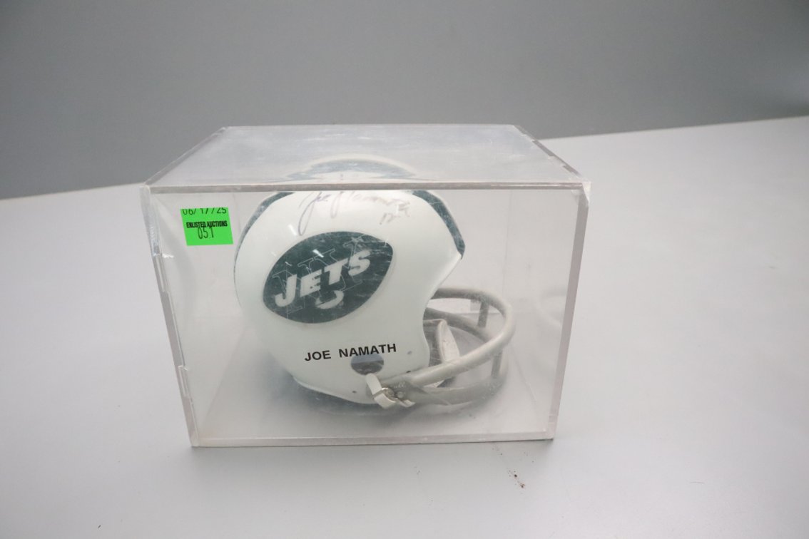 Joe Namath Autographed Miniature Jets Football Helmet