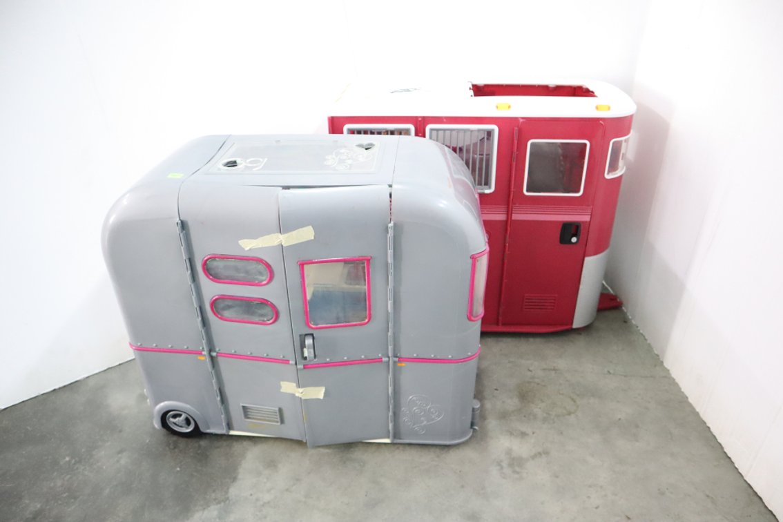 Barbie Camper and A Toy Horse Trailer With Horse