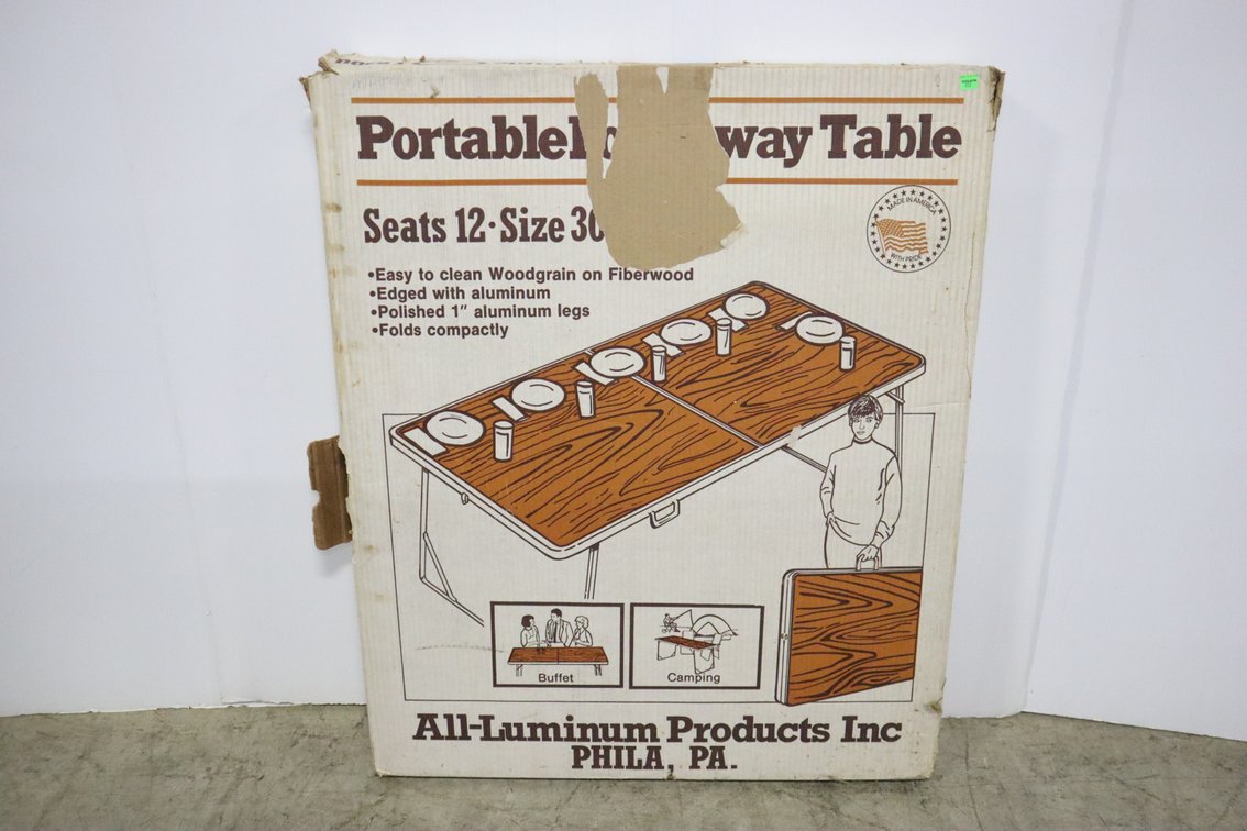 Vintage Aluminum Folding Table
