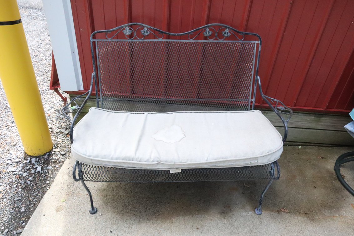 Wrought Iron Patio Bench