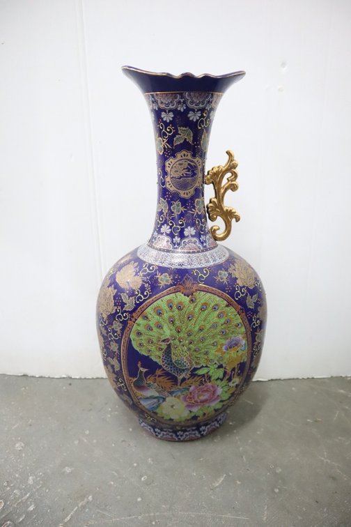 Porcelain Peacock Vase