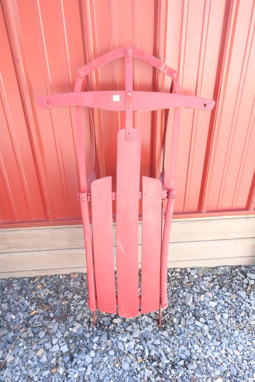Red Painted Runner Sled