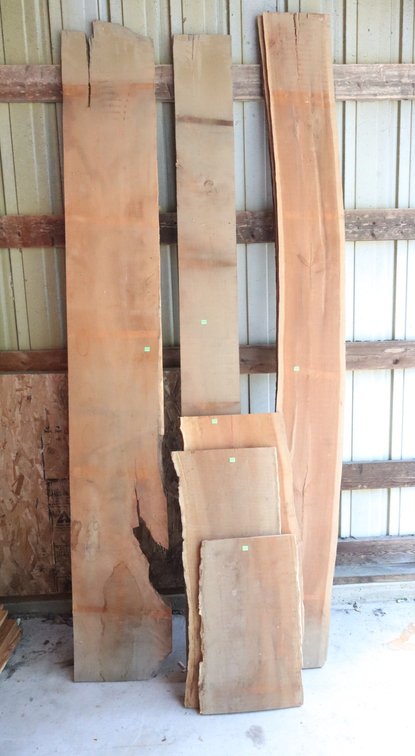 Rough Cut Cherry Boards, Various Size