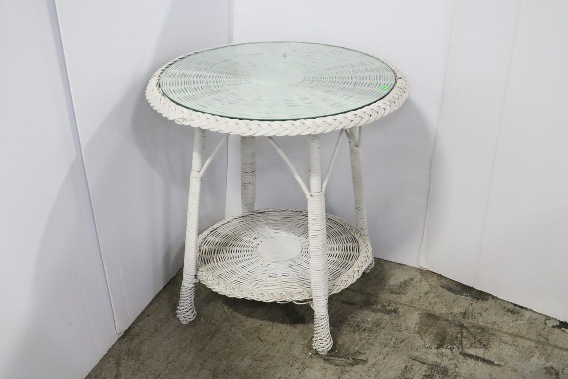 Imitation Wicker Side Table