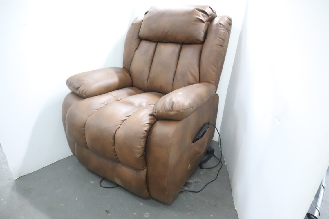 Leather Power Recline Lift Chair, Works