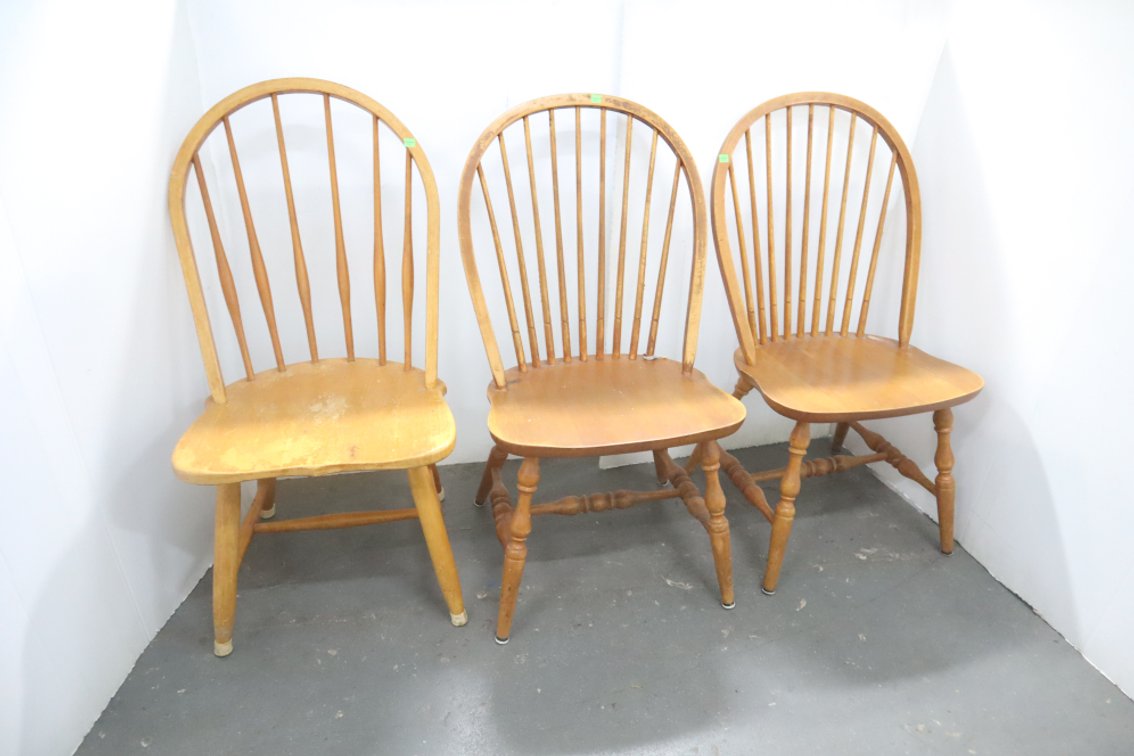 3 Wooden Dining Chairs