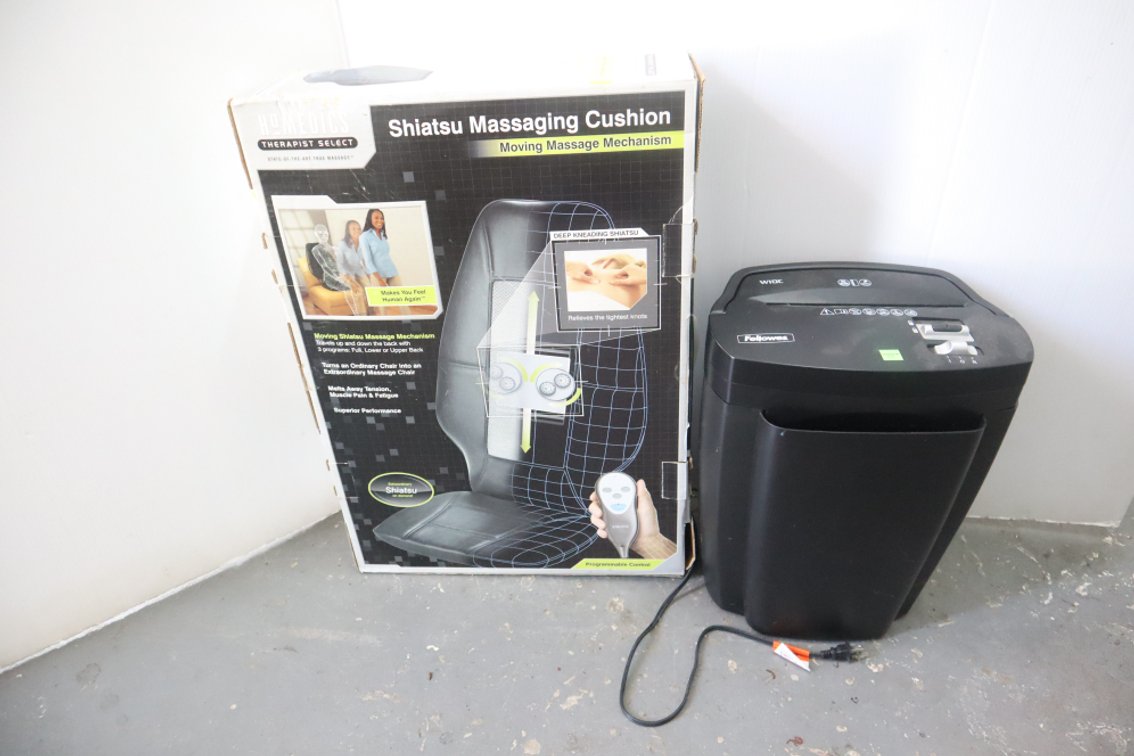 Paper Shredder and Massaging Cushion