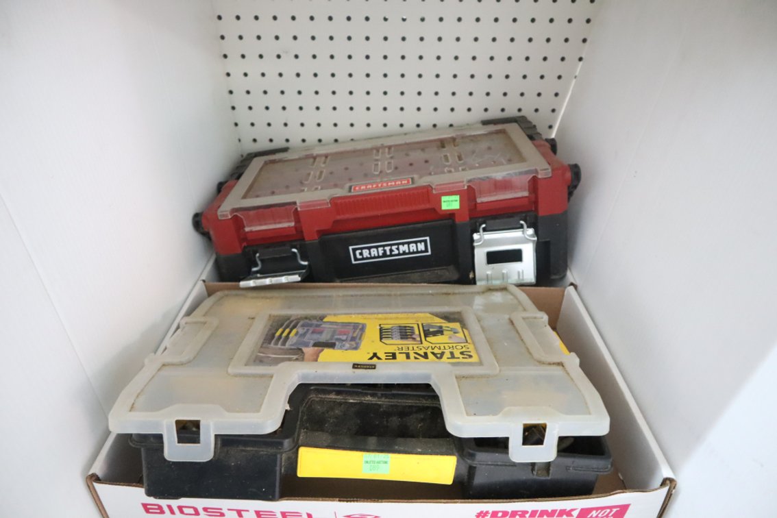 Craftsman Organizing Box and Stanley Organizer With Contents