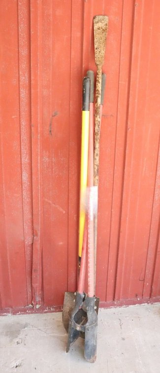 Post Hole Digger, Digging Iron and Shovel