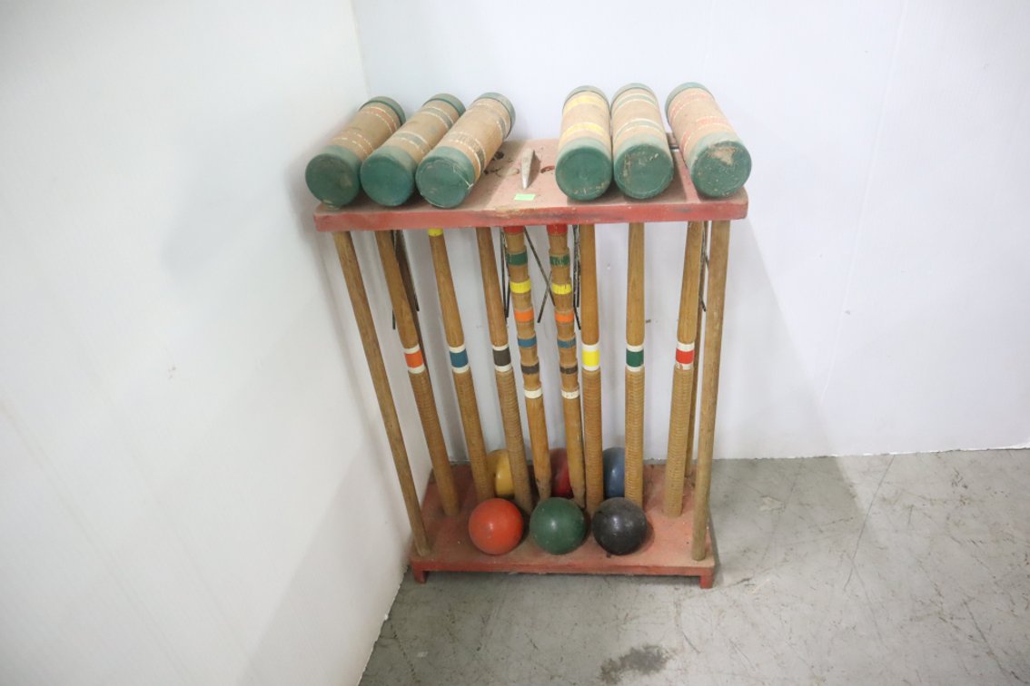 Antique Croquet Set