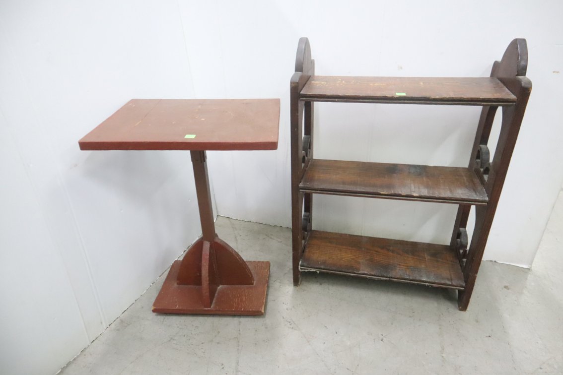 Small Wooden Shelf and Stand