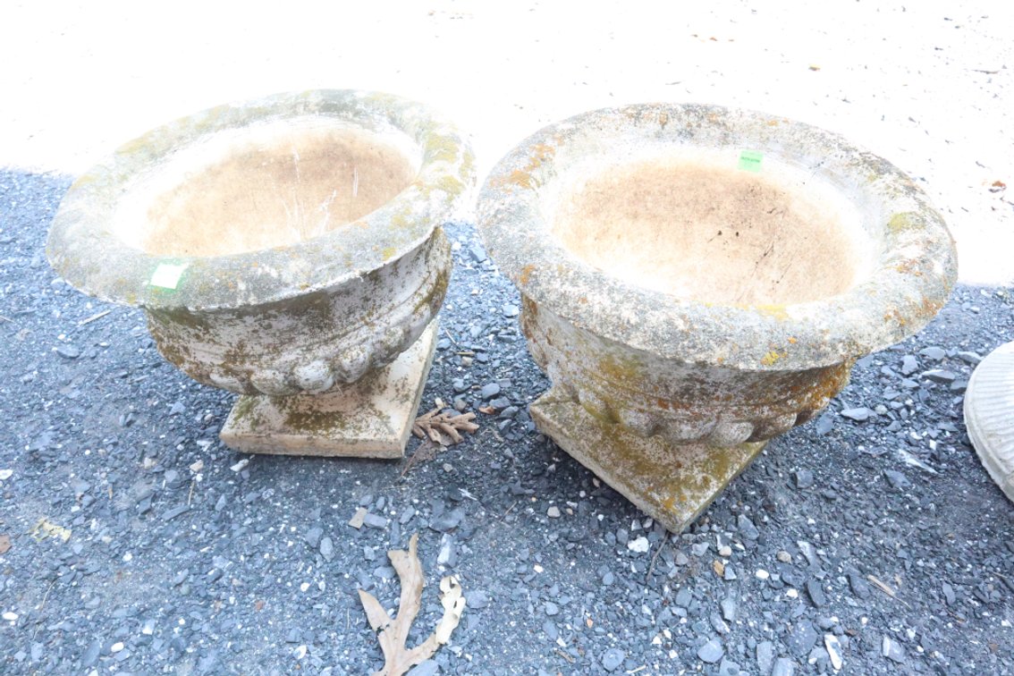 Pair of Cement Planters