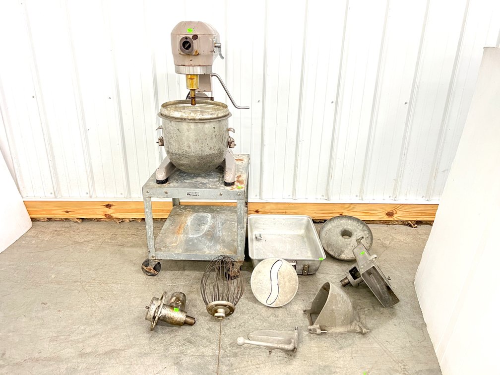 Hobart Mixer Model A200 With Bowl and Attachments Works