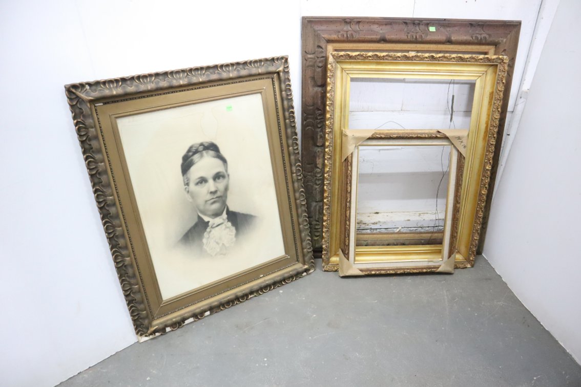 Large Antique Portrait and Picture Frames