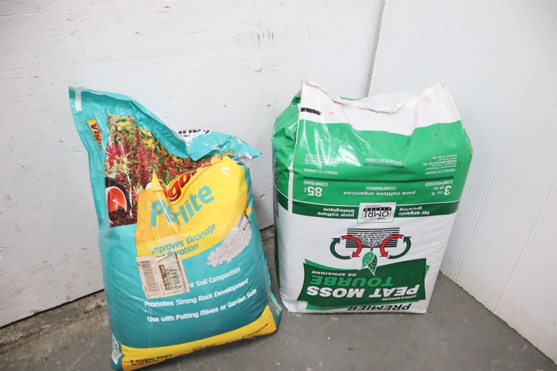 Bag of Peat Moss and Perlite