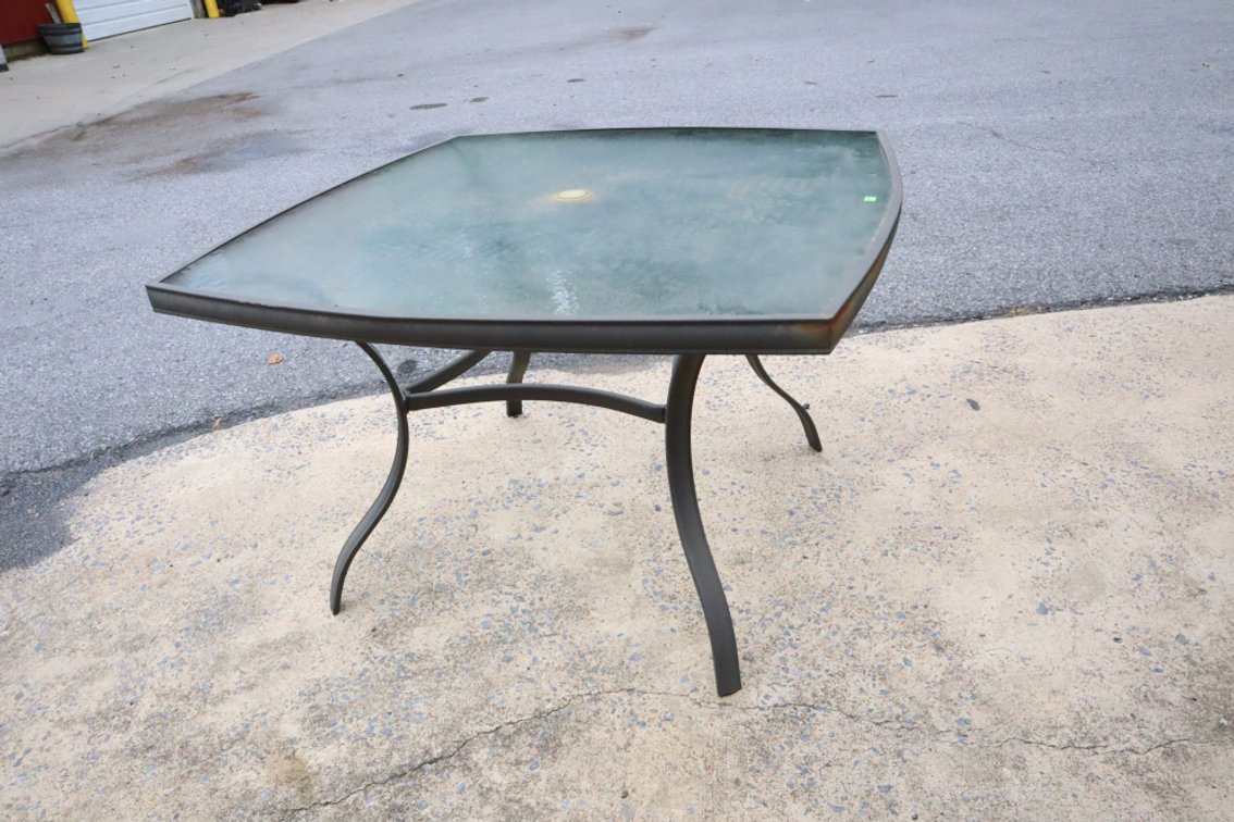 Glass Top Patio Table