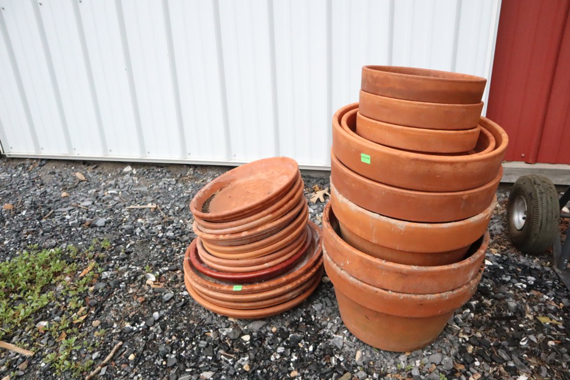 Clay Planters and Planter Pans