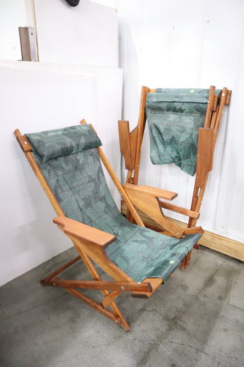 Pair of Wooden Folding Chairs