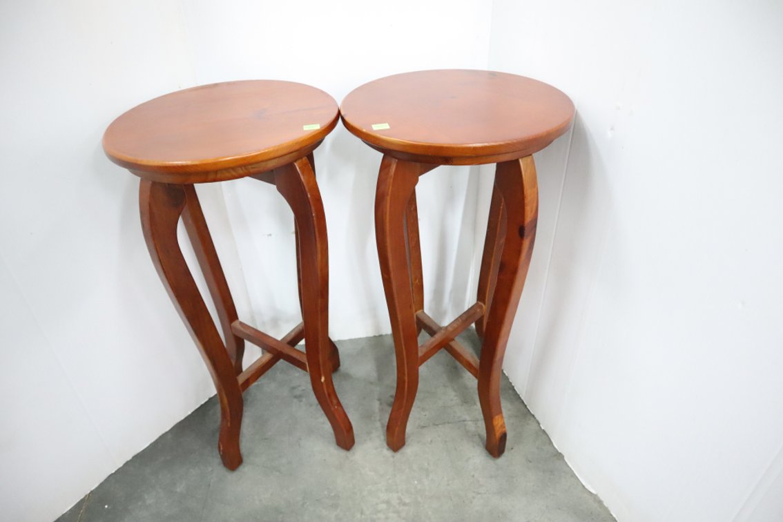 Pair of Round Plant Stands