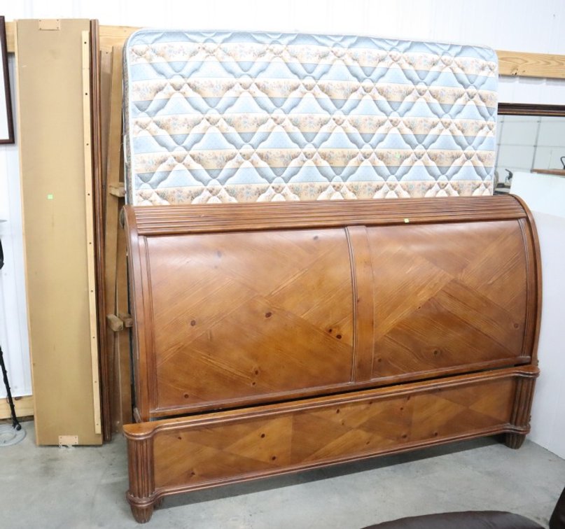 King Size Bed Frame With Mattress and Box Springs