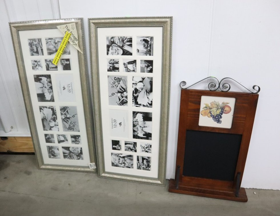 Picture Frames and Chalkboard