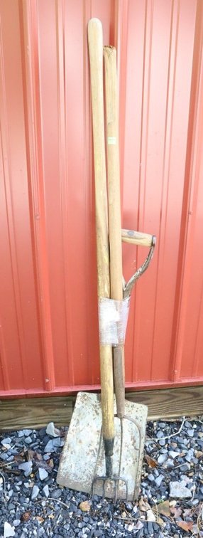 Vintage Pitchfork, Shovel and Garden Tool