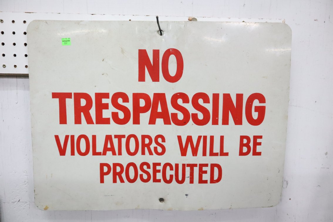 No Trespassing Metal Sign
