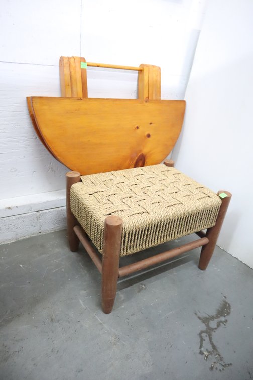 Stool and Small Folding Table