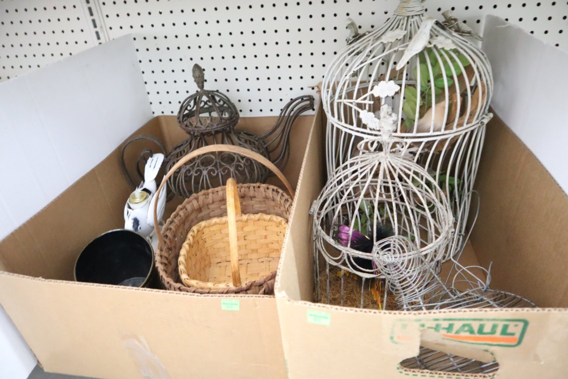 Wire Bird Cages, Baskets, Home Decor