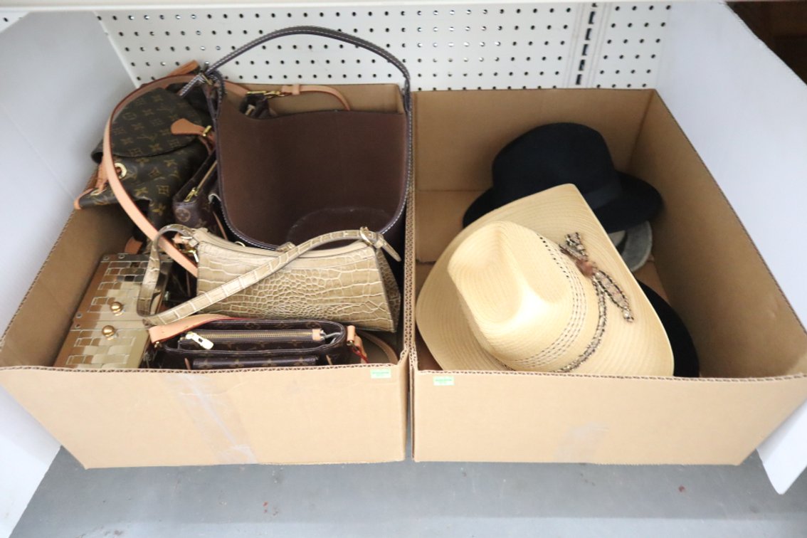 Purses, Felt Hats, One Is A Stetson