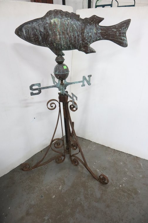 Fish Weathervane With Stand