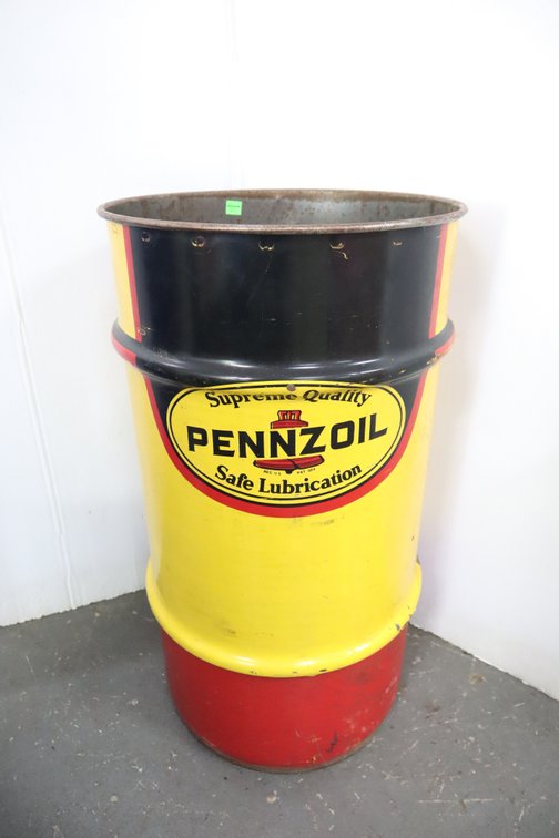 Pennzoil Metal Oil Drum